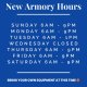 New Armory Hours - February 3, 2021 Photo - Click Here to See